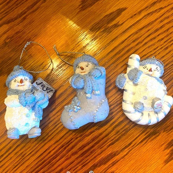 Snowman Ornaments Lot of 7 - Picture 2 of 8